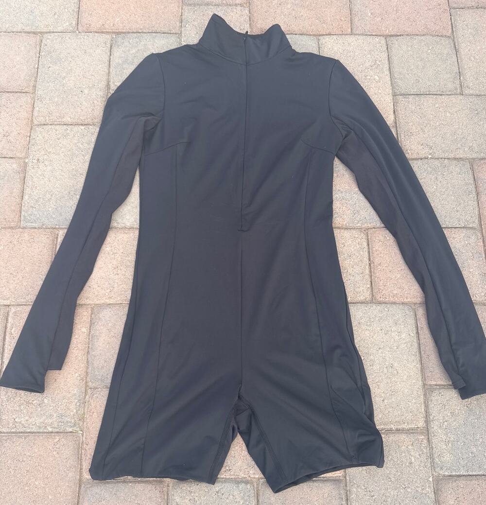 NEW Lululemon Tight-Fit Lined Long-Sleeve Onesie Black Jumpsuit Bodysuit